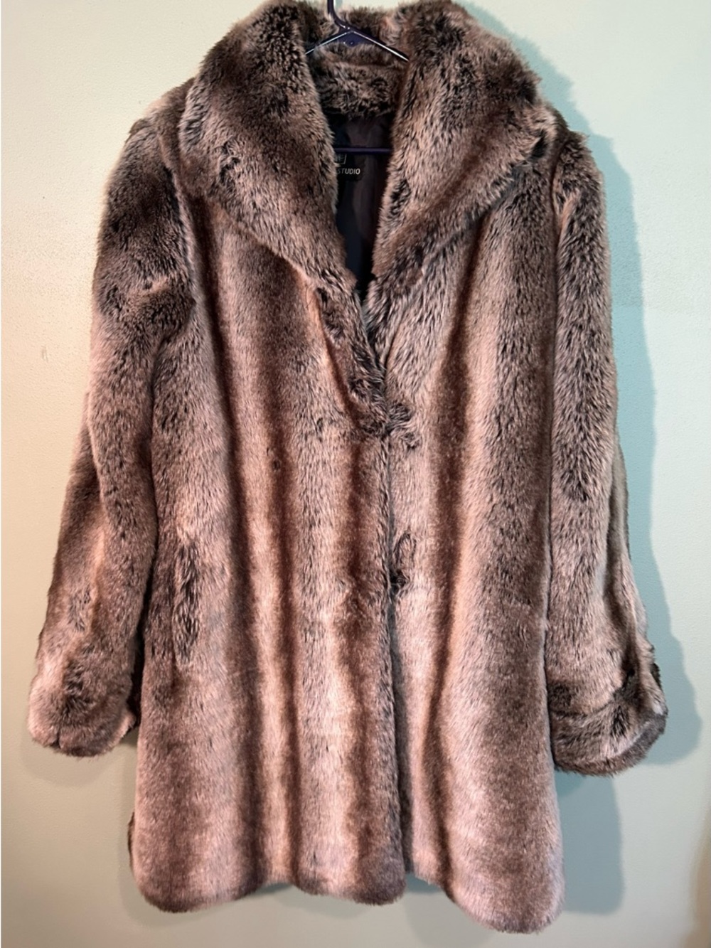 Vintage Alpine Studio Faux Fur Long Coat Women’s Medium